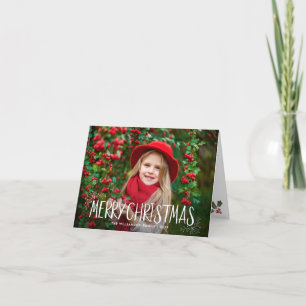handtypografisches Weihnachtsfoto Feiertagskarte