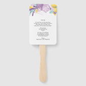 Handventilator für lila, Lavendel- und Zitronenpro Fächer (Rückseite)