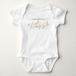 Handverlesene Blumen für die Großmutter Baby Strampler