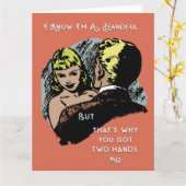 Handvoll lustig ?Retro Gruß Karte (Gelbe Blume)