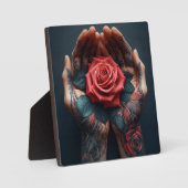 Handvoll Rose Fotoplatte (Vorderseite)