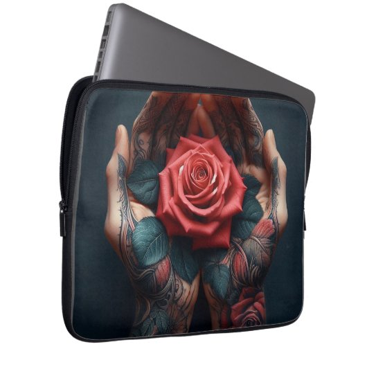 Handvoll Rose Laptopschutzhülle (Vorne Rechts)