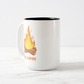 Handwärmer-Campfeuer Zweifarbige Tasse (Vorderseite Links)