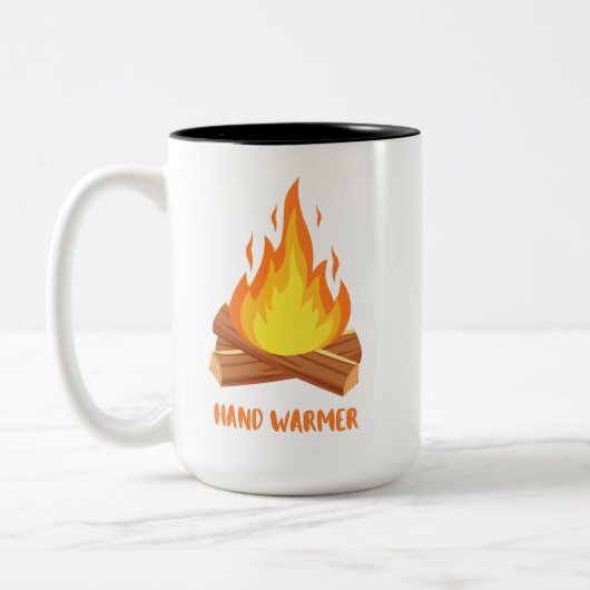 Handwärmer-Campfeuer Zweifarbige Tasse (Links)