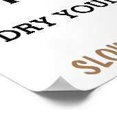 Handwaschanleitung von einer Schlange für Kinder Poster (Ecke)