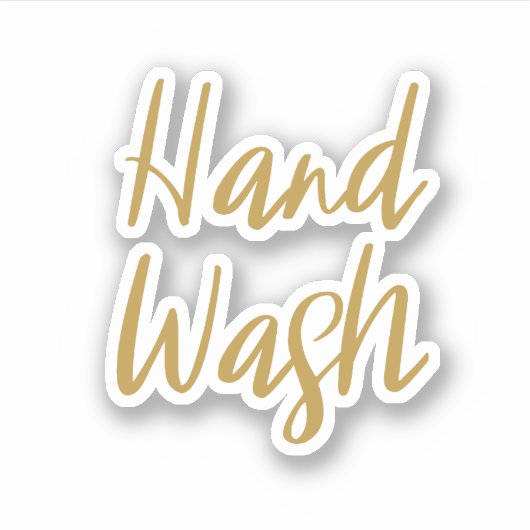 Handwaschaufkleber Aufkleber (Vorderseite)