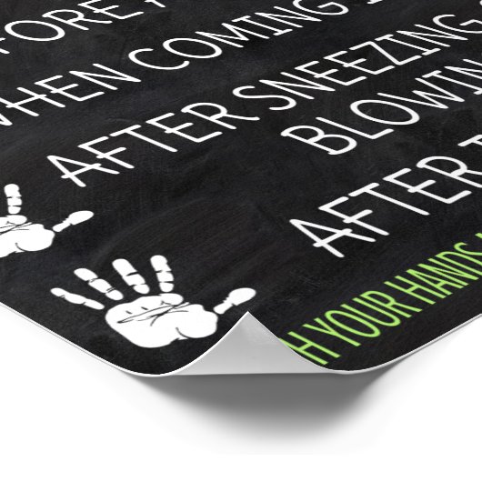 Handwaschbecken Poster (Ecke)