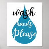 Handwaschmittel Badplakat Poster (Vorne)