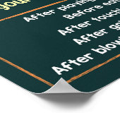 Handwaschsicherheitsinformations-Poster Poster (Ecke)