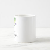 Handwasserfarbe-Blumen-Mama-Oma Lila Kaffeetasse (Mittel)