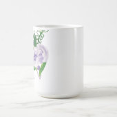 Handwasserfarben-Blumen in Lila Kaffeetasse (Mittel)
