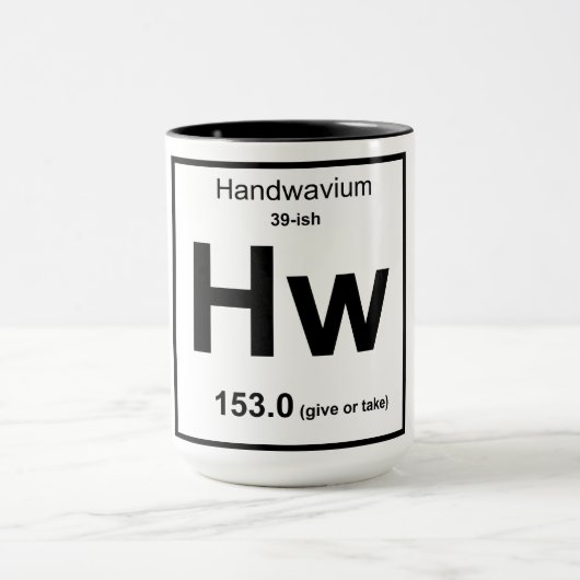 Handwavium Tasse - Schwarzweiss (Zentrum)