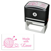 Handwerk aus Spinngarn - mit Liebe Permastempel (Beispiel)