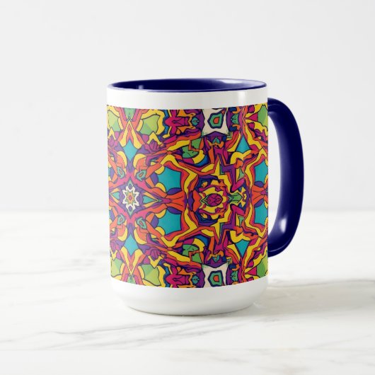 Handwerk Moroccan Mandala Coffee Mug Tasse (VorderseiteRechts)
