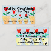 Handwerk, nähend, handgemachte Visitenkarten Visitenkarte (Vorne/Hinten)