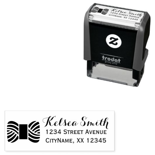 Handwerk und Garnadresse / Text Permastempel (Beispiel)