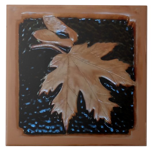 Handwerker Ahornblatt Tile Espresso Fliese (Vorderseite)