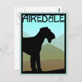 Handwerker Airedale Terrier Postkarte (Vorne/Hinten)