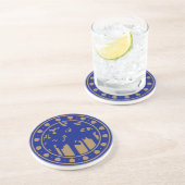 Handwerker-Art-Bäume Sandstein Untersetzer (Seite)