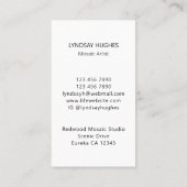 Handwerker Artist Business Visitenkarte (Rückseite)