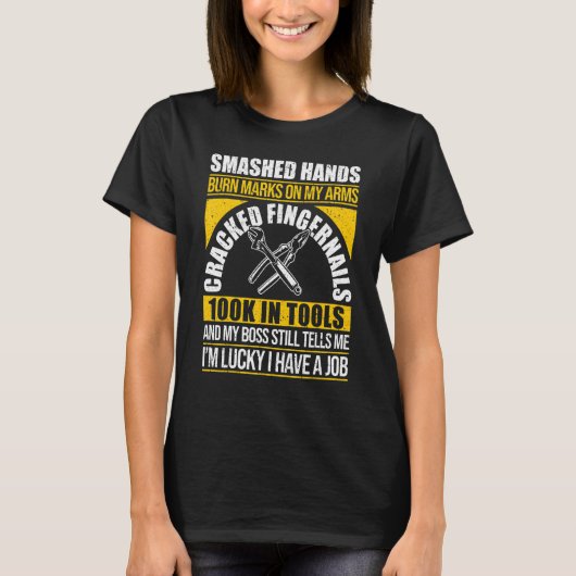 Handwerker Bauarbeiter Arbeiter T-Shirt (Vorderseite)