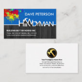 Handwerker, Bauunternehmer, Zuhause Visitenkarte (Vorne/Hinten)