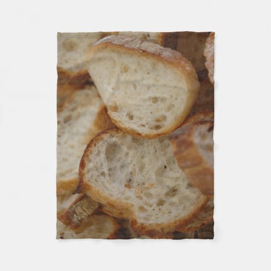 Handwerker-Brot-Scheiben Fleecedecke (Vorderseite)