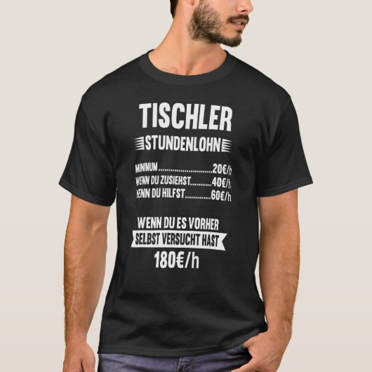 Handwerker des Zimmermanns T-Shirt (Vorderseite)