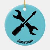 Handwerker Design Keramik-Ornament Keramik Ornament (Hinten)