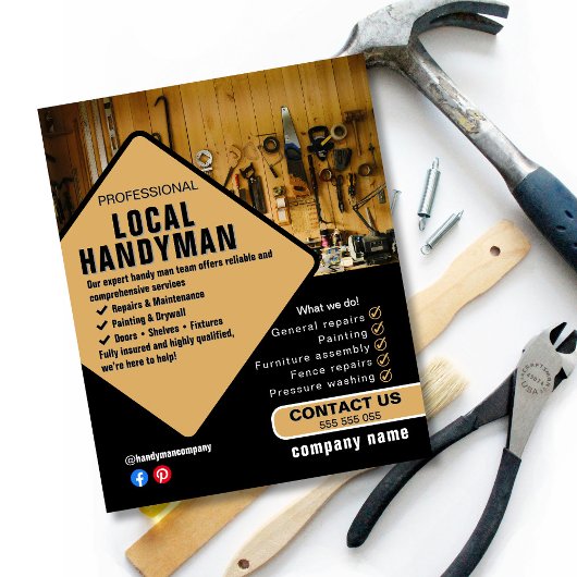 Handwerker-Dienstleistungen Flyer Vorlage | Lokale