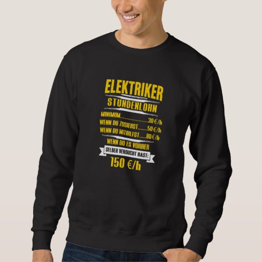 Handwerker Elektronik widerstandsfähige Elektrofac Sweatshirt (Vorderseite)