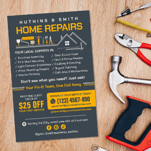Handwerker Flyer - Hausreparatur & -wartung
