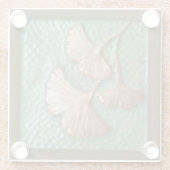 Handwerker Gingko Leaf Glasuntersetzer (Rückseite)