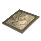 Handwerker Gingko Leaf Gold Keramik Tile Fliese (Seite)