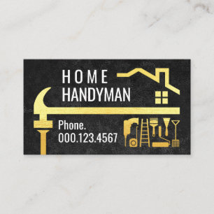 Handwerker Hammer Dachreparatur Reparaturdienst Visitenkarte