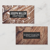 Handwerker Holz Hintergrund | Tools Visitenkarte (Vorne/Hinten)