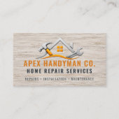 Handwerker Holz QR Code Professional Visitenkarte (Vorderseite)
