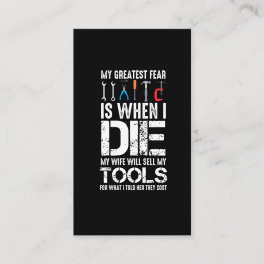 Handwerker Husband-Werkstatt für kostenintensive T Visitenkarte (Vorderseite)