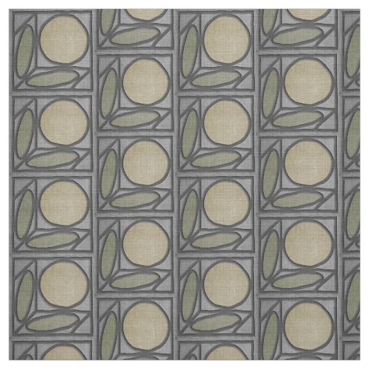 Handwerker Imitats Applique (Grau, Grün und Khaki) Stoff (Muster)