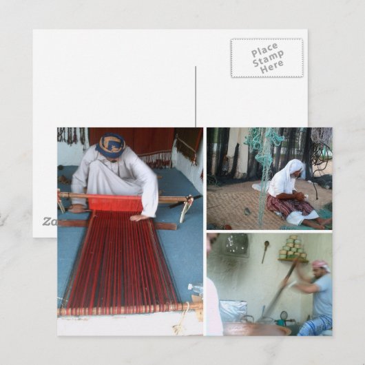 Handwerker in Arabien Postkarte (Vorne/Hinten)
