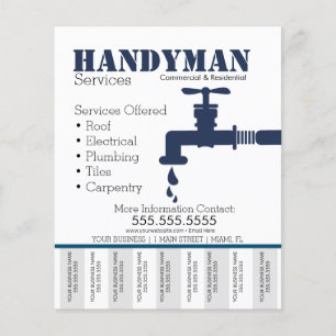 Handwerker-Klempnerdienstleistungen Abriss-Foto-Fl Flyer