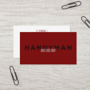 Handwerker [Letterpress-Stil] Visitenkarte