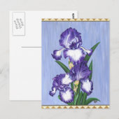 Handwerker Lila Iris Postcard Postkarte (Vorne/Hinten)