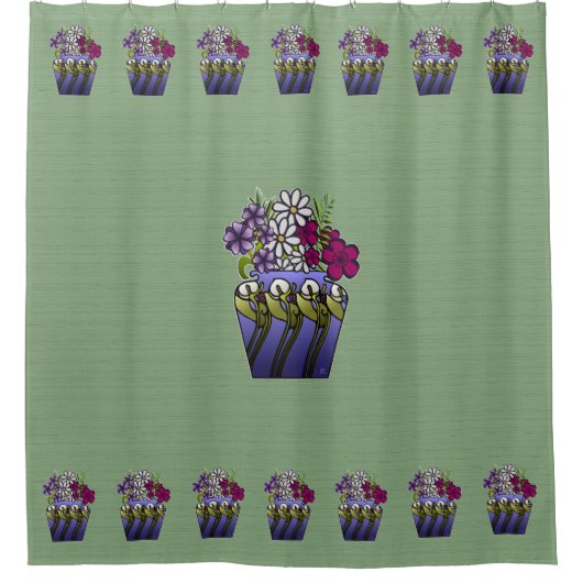 Handwerker Lily Vase Duschvorhang (Vorderseite)