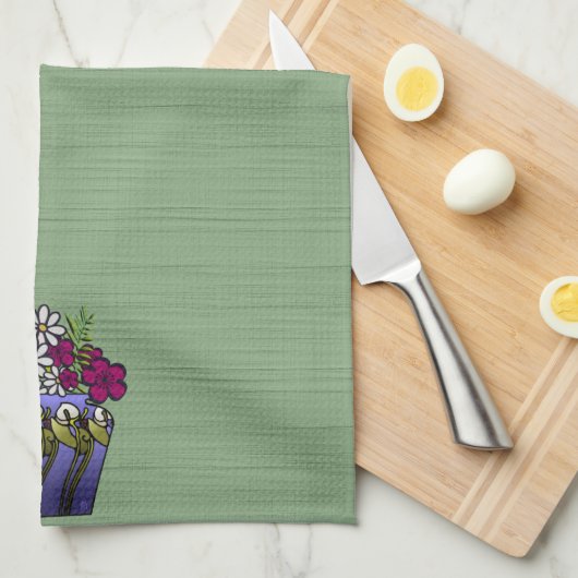 Handwerker Lily Vase Geschirrtuch (Viertel Falte)