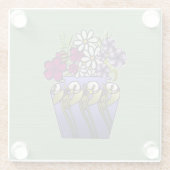 Handwerker Lily Vase Glasuntersetzer (Rückseite)