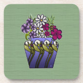 Handwerker Lily Vase Set 6 Getränkeuntersetzer (Vorderseite)