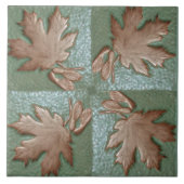 Handwerker Maple Leaf grün und Kupfer Fliese (Vorderseite)