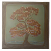 Handwerker Oak Tree Keramik Tile Fliese (Vorderseite)