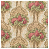 Handwerker oder Mission Style Red Peers Pattern Stoff (Nahaufnahme)